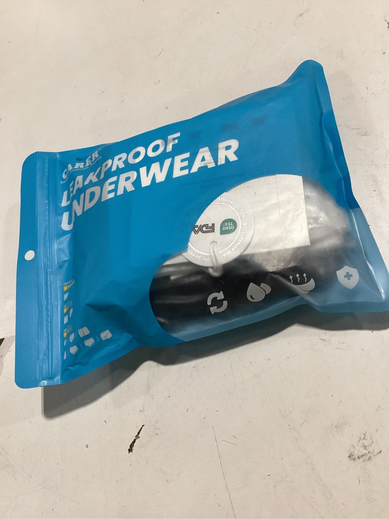 Condition photo showing As Is for carer adult diaper cover for incontinence unisex,leak-protection,black,m | pull-on waterproof underwear washable,leakproof underwear for incontinence use with diapers&briefs,added leakage protection black medium