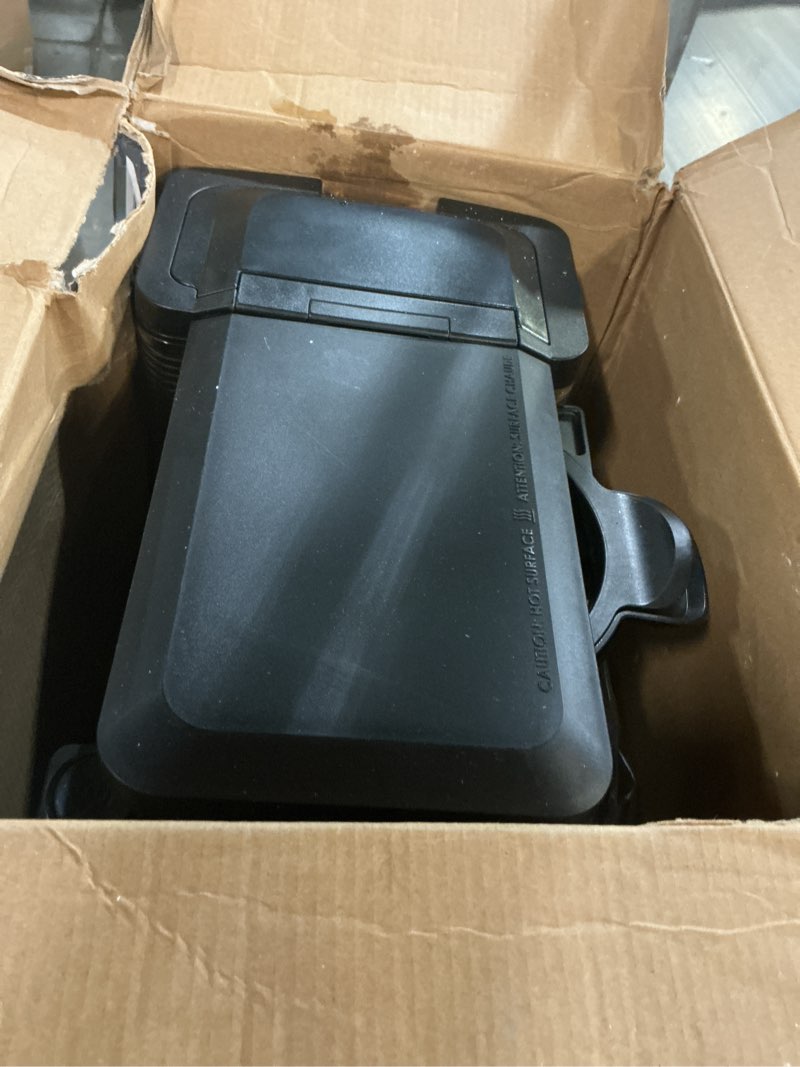Condition photo showing As Is for ninja cm371 hot & iced xl coffee maker with rapid cold brew, 4 brew styles, 8 sizes small cup to travel mug, single-serve and 12-cup carafe, permanent filter, removable reservoir, black (renewed)