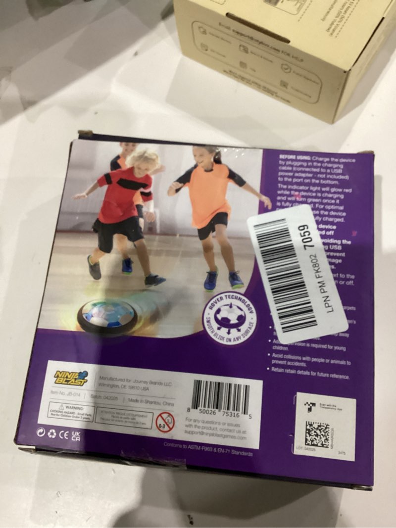 Condition photo showing As Is for Ninja Blast Hover Soccer Light-Up Ball, Birthday Gift for Boys, Indoor Toy Games, Kids Gifts for Age 5, 6, 7, 8, 9, 10, 11, 12 Years Old, Boy Toys for Age 3 Years and Up. Single