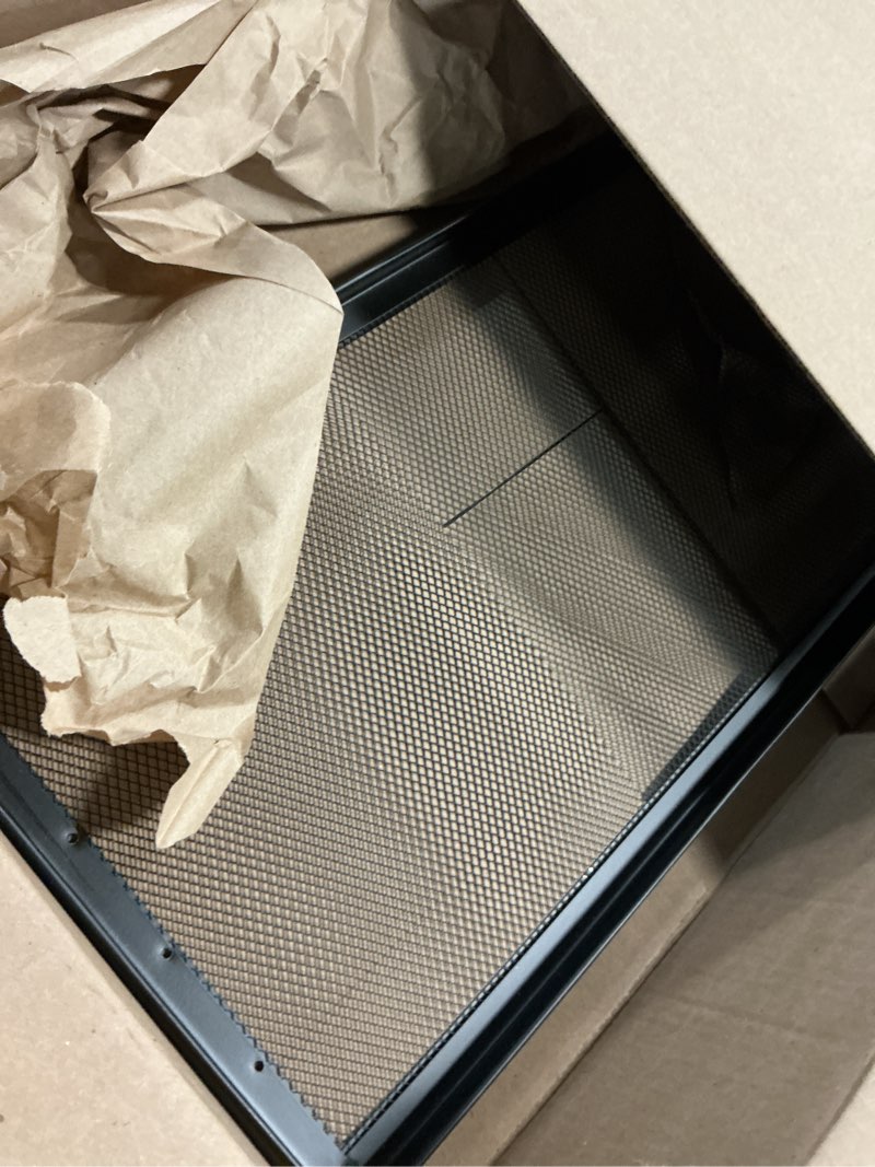 Condition photo showing As Is for zilla fresh air screen cover, secure and durable metal mesh cover for reptile terrariums, 20 x 10 inches 20" x 10"