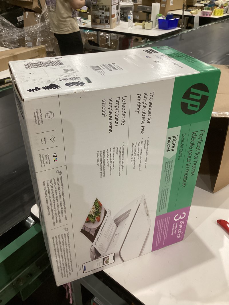 Condition photo showing New/Like New for HP DeskJet 2827e Wireless All-in-One Color Inkjet Printer, Scanner, Copier, Best-for-Home, 3 Month Instant Ink Trial Included, AI-Enabled (6W7F5A)