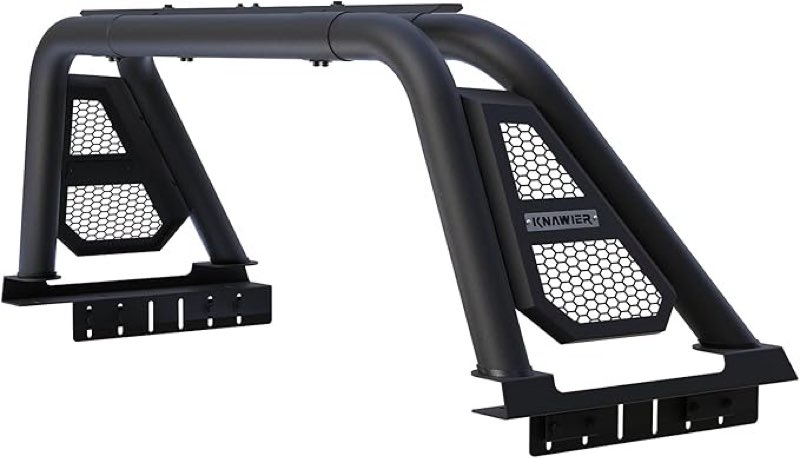 R10 Sport Bar Roll Bar for Full Size Pickup Truck, Adjustable Black Chase Rack Compatible with Ram 1500/2500/3500,Silverado,Tundra,F-Series,Sierra,Titan&Titan XD,Light Mounts