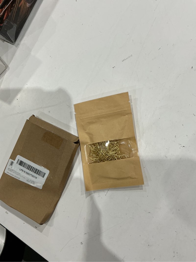 Condition photo showing Good Condition for patikil chandelier connector pins, 220 pack 14mm/0.6" length chandelier lamp hanger pin for fastening crystals prisms beads ball parts, golden