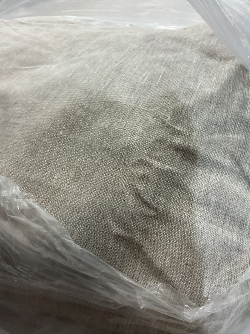 Condition photo showing Good Condition for european linen true blackout curtain - single panel, 96x84, flax