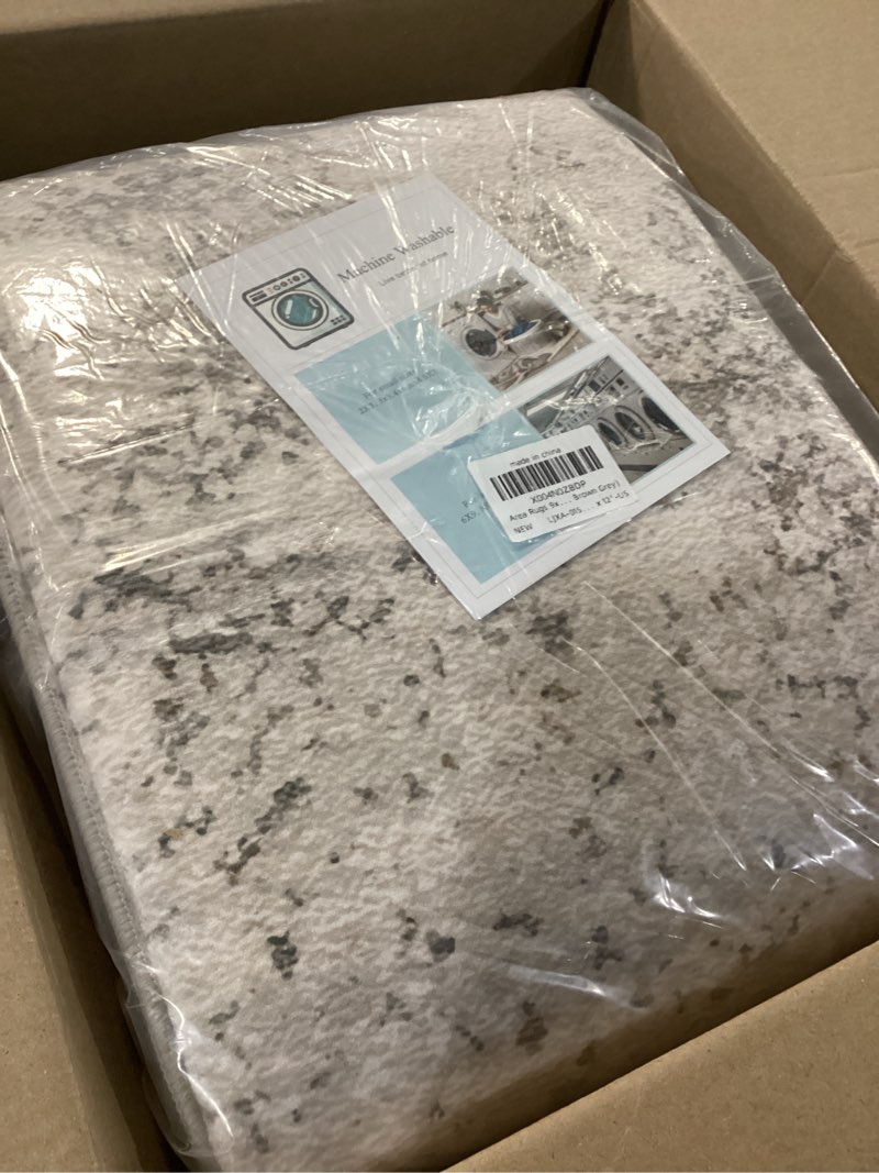 Condition photo showing Good Condition for area rugs 9x12 living room - modern abstract large rugs for living room non-slip low pile soft machine washable carpet for bedroom, under dining table, nursery, farmhouse (9'x12' beige blue) 9' x 12' (rectangular) beige blue/multi