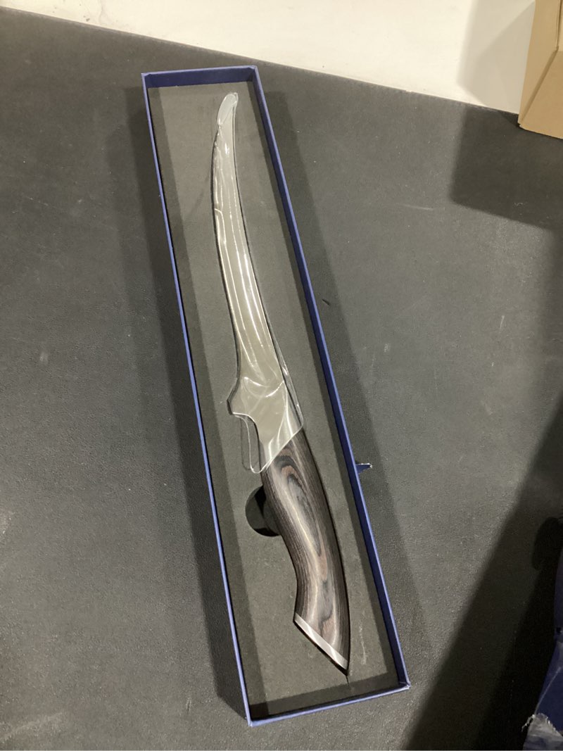 Condition photo showing New/Like New for HOSHANHO Fillet Knife 9 Inch, Super Sharp Boning Knife in High Carbon Stainless Steel, Professional Japanese Fish Knives for Meat Poultry Cutting 9"