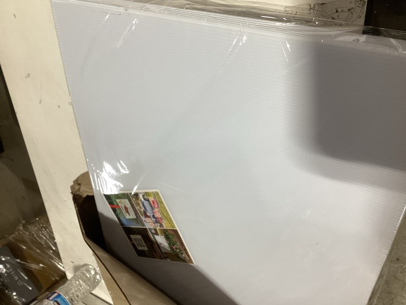 Condition photo showing New/Like New for 6 Pack Blank Yard Signs with Stakes 24X18inch, IKAYAS 24X18inch Large Size White Garden Yard Signs Yard Sale Signs Corrugated Plastic Signs for Party Decorations, Garage Sale, Guidepost, Open House