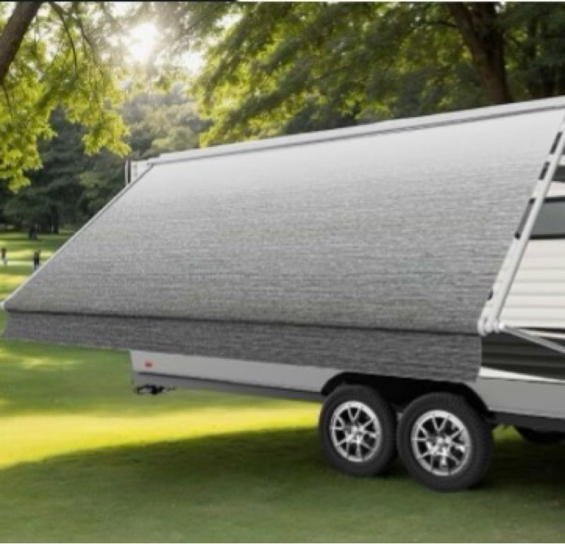 heavy-duty rv awning fabric replacement 15ft – camper awning fabric replacement, 19.5oz heat-sealed 