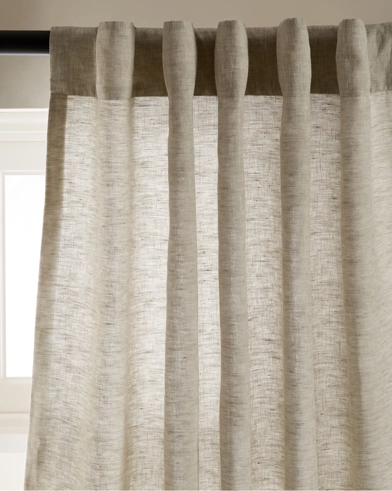 european linen curtain - single panel 96x96 color: sage 