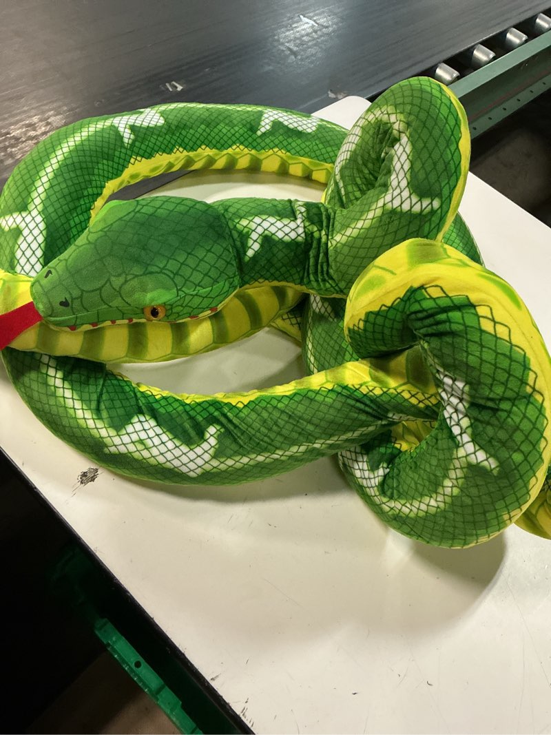 Condition photo showing Good Condition for melissa & doug giant boa constrictor - lifelike stuffed animal snake (over 14 feet long)