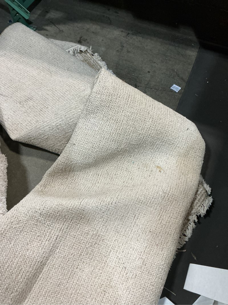 Condition photo showing As Is for 7'x10' hand knotted persian style tile rug beige - threshold™ designed with studio mcgee