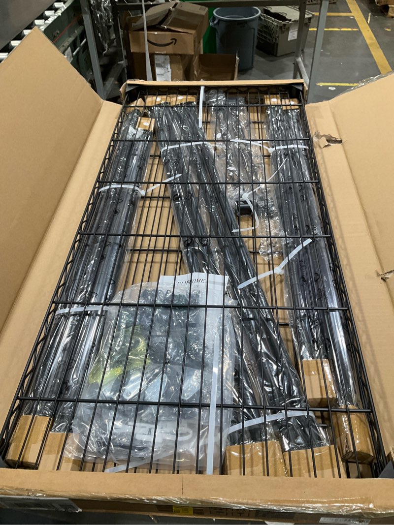 Condition photo showing Good Condition for P4 Plus Rolling Clothes Rack Heavy Duty, Clothing Racks for Hanging Clothes, Free Standing Garment Racks with Wheels, Portable Closet Rack 45''W × 20.5''D × 80.5''H, Max Load 570 Lbs, Black Black P4 Plus