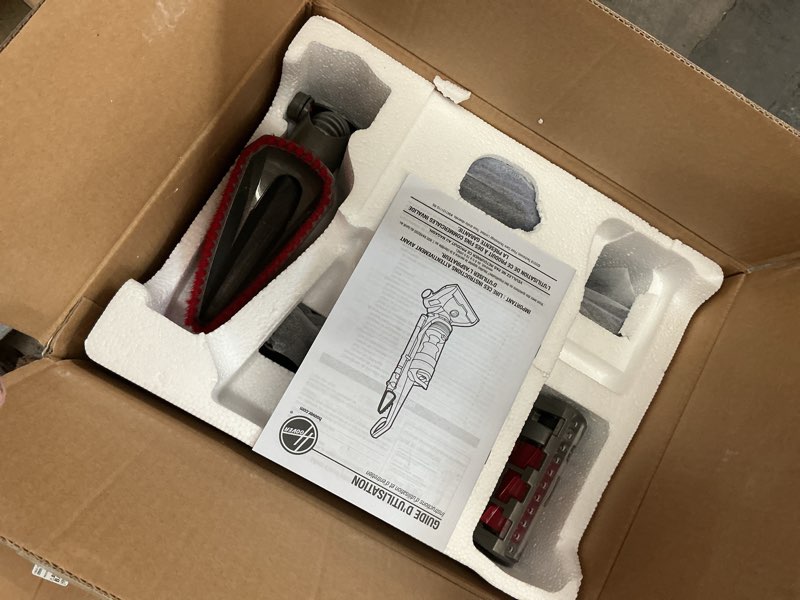 Condition photo showing New/Like New for hoover windtunnel 2 whole house rewind bagless vacuum cleaner, corded upright vac, hepa media filtration, blocks allergens and absorbs odors, corded vacuum cleaners for home use whole house rewind windtunnel 2