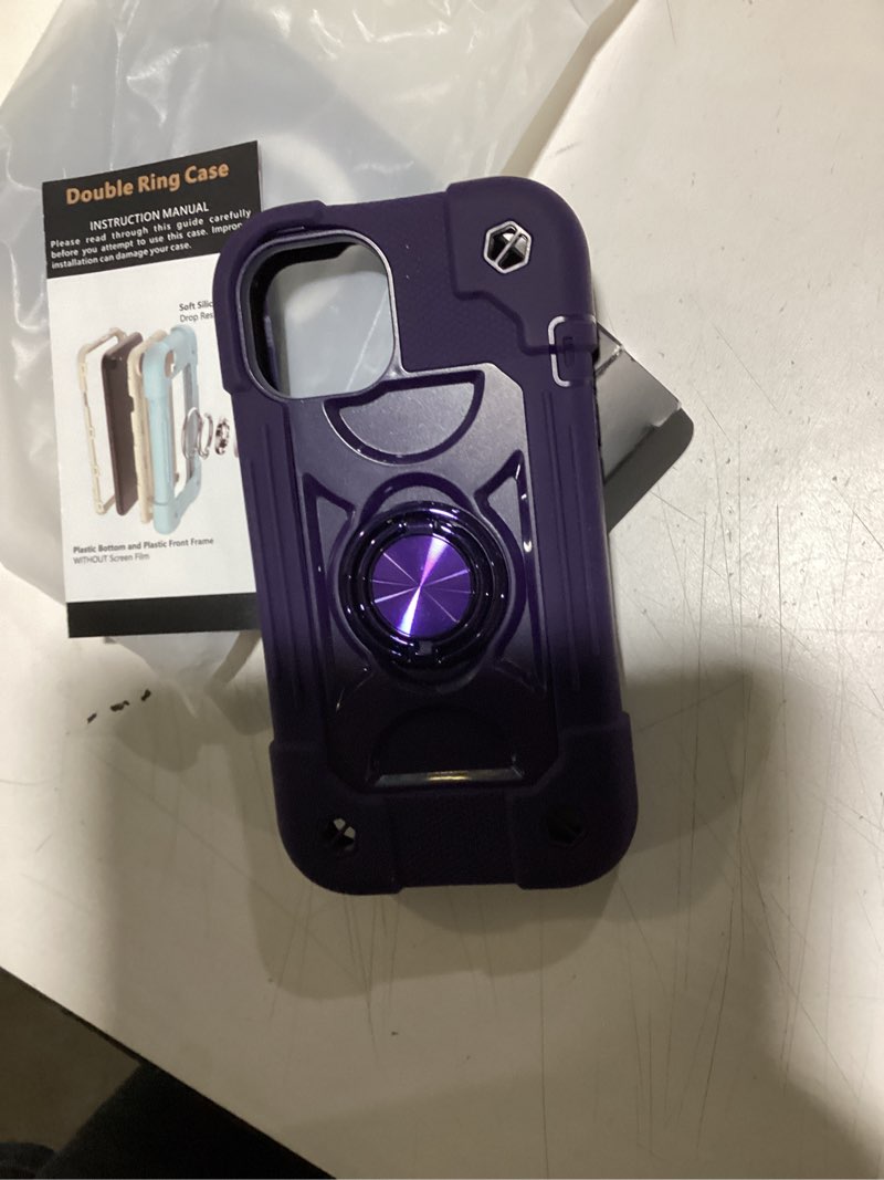 MARKILL Compatible with iPhone 14 Case/iPhone 13 Case 6.1 Inch with Built-in 360°Rotating Ring Stand