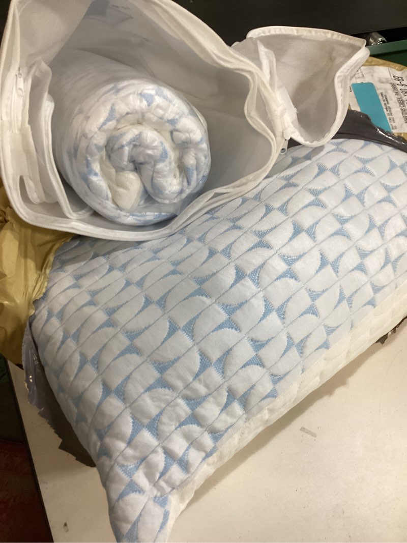 Condition photo showing Good Condition for QUTOOL Firm Pillow Shredded Memory Foam(Adjustable Loft), Cooling Supportive Side Sleeper Pillows for Sleeping Queen Size Set of 2, Washable Removable Cover, CertiPUR-US Certified,Gifts for Women Men Queen Size(2 Pack)