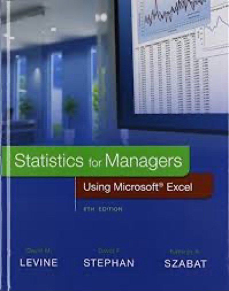 Statistics for Managers Using Microsoft Excel