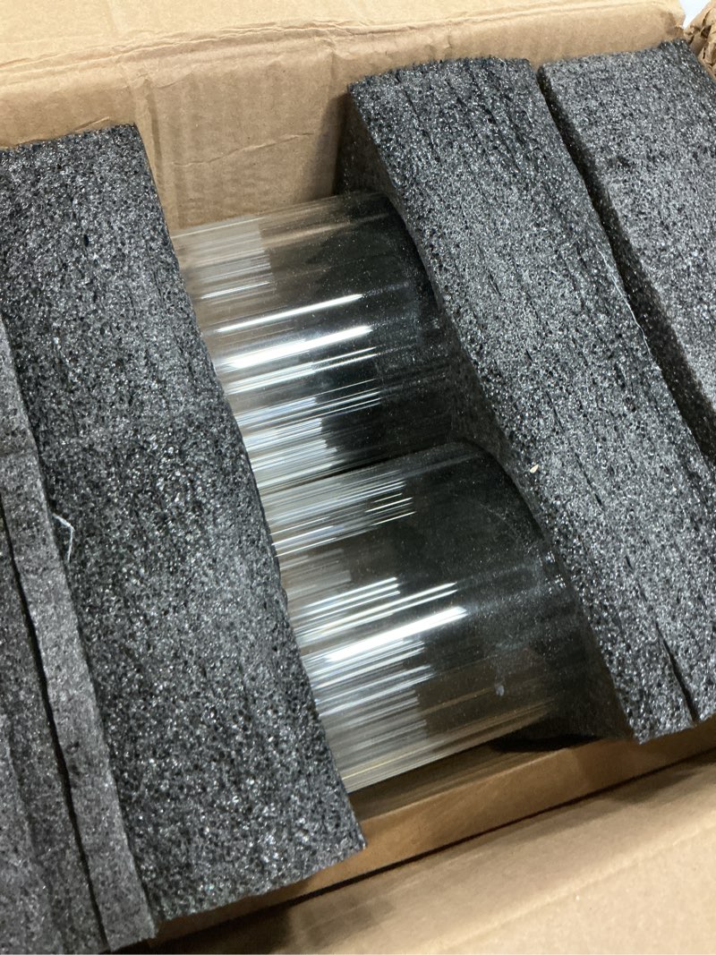 WeirdUncle Set of 8 Ribbed Glassware with straw and straw brush, Bastion Shape, 4 Tumbler Glasses 25