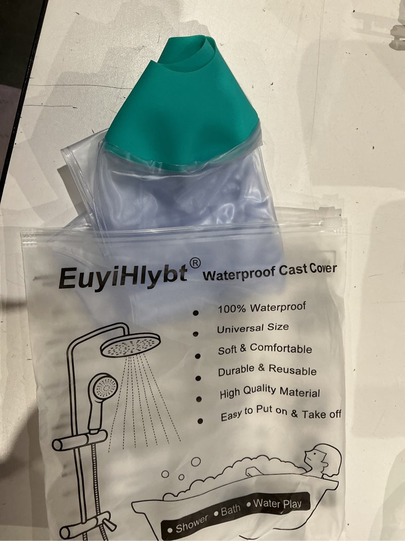 Condition photo showing As Is for cast covers for shower arm, waterproof arm cast covers for shower adult, reusable cast shower cover arm, comfortable cast protector for shower arm adult, cast bag for bandages, dressings