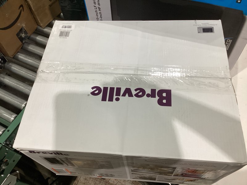 Condition photo showing As Is for Breville BMO650SIL Compact Wave Soft Close Countertop Microwave Oven, Silver