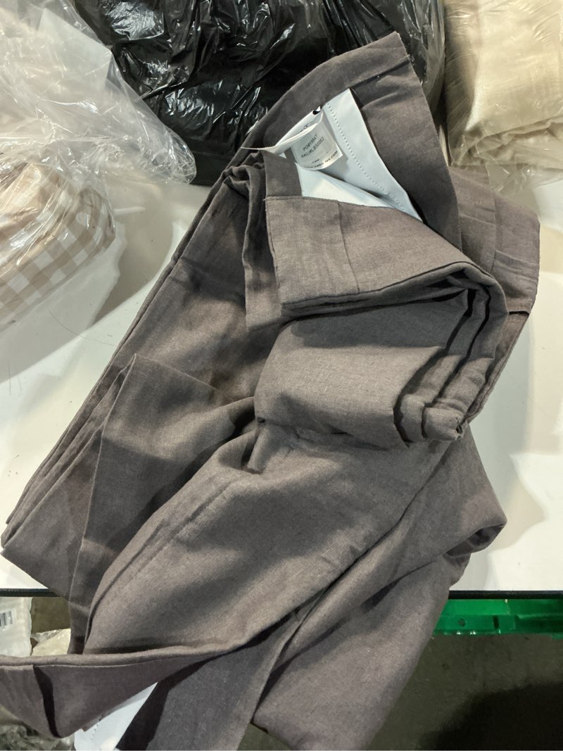 Condition photo showing Good Condition for european linen room darkening curtain, 48x84, storm