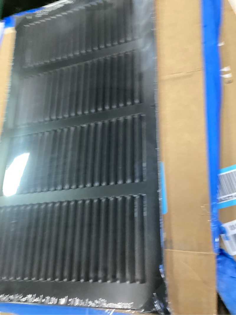 repa market air vent cover 16x6 inch (outer dimensions) black galvanized steel louvered grill cover with mesh screen/wall or ceiling vent/hvac register for indoor and outdoor ventilation