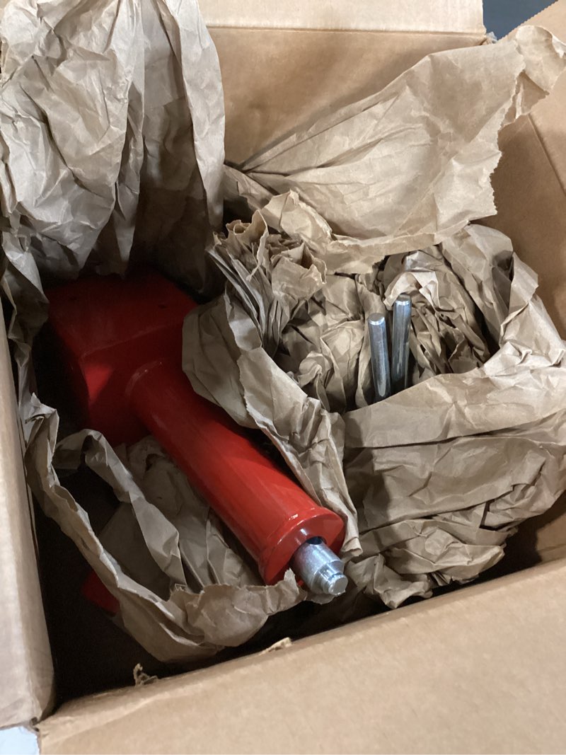 Condition photo showing Good Condition for 4x4 Screw Jacks, 2 Pack Adjustable Jack Post House Jacks for Leveling, 14.5" - 18.5" Height Adjust Range, Heavy Duty Floor Jacks Post Crawlspace Shed Lifting Jack, 24000 lbs Max Load Capacity 2 Pack Red