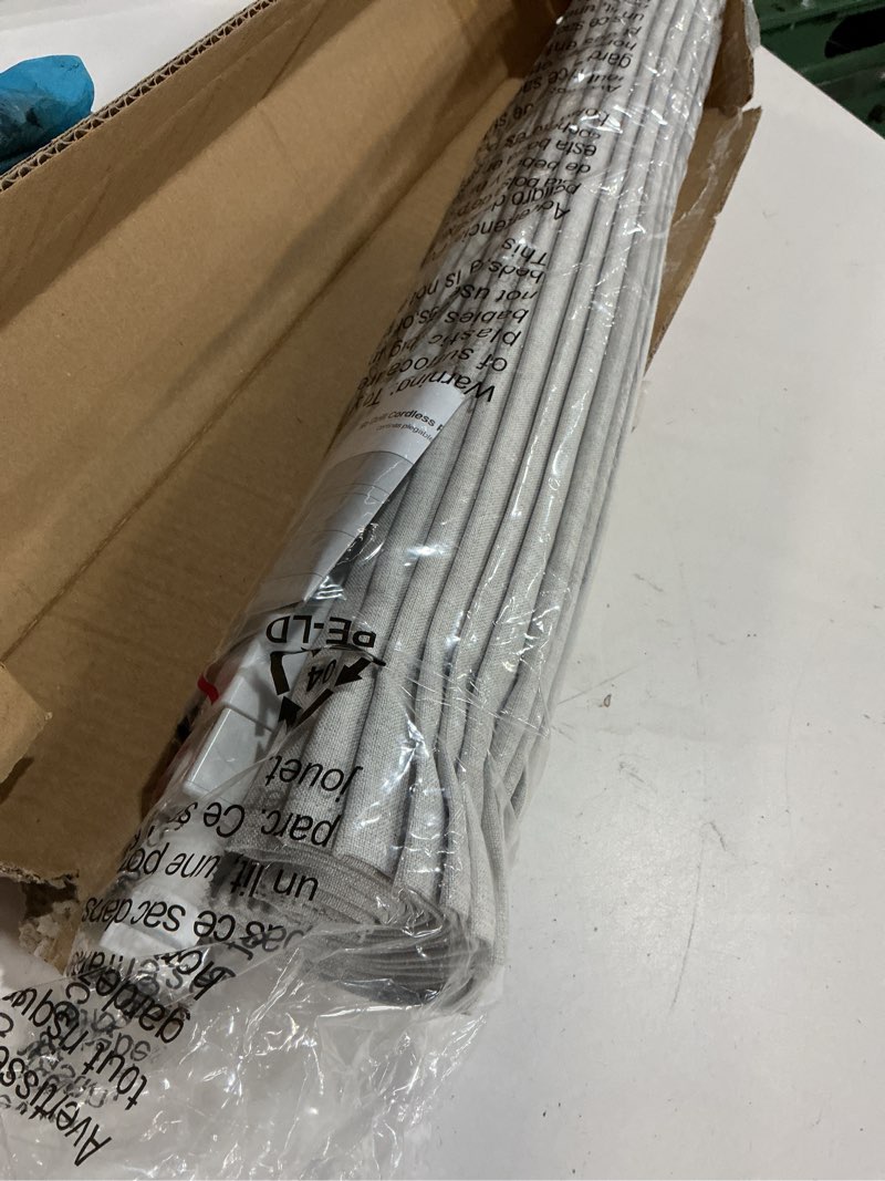 Condition photo showing Good Condition for LazBlinds No Drill Roman Shades for Windows, Cordless Blackout Window Shades with UV Protection, Polyester Fabric for Bedroom & Living Room, 23" W x 64" H, Natural Blackout - Faux Linen - Natural 23"W x 64"H