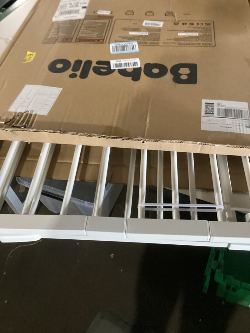 Condition photo showing New/Like New for babelio 29-55 inch extra wide baby/dog gate, pressguard p7, metal auto close, pressure mounted pet door for doorways, no need tools and drilling, with wall cups, white white 30"tall 29"-55" wide
