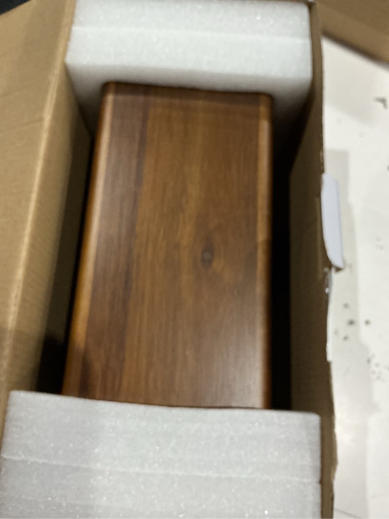 Condition photo showing Good Condition for dmore magnetic knife block without knives, 360° rotatable magnet knife holder stand made of fine acacia wood, extra large capacity knife storage for knives and utensils for kitchen counter top wood wide: 4.5x4.5 inches
