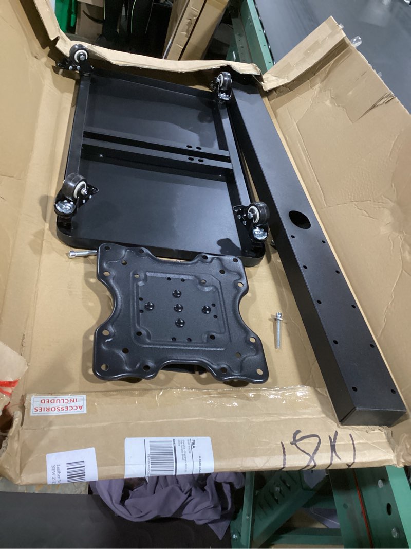 Condition photo showing As Is for (similar) fitueyes rolling tv stand - portable mobile tv cart on wheels for 32 to 65 70 75 inch tvs, landscape to portrait rotating and 40°swivel, height adjustable tv cart rolling tv stand hold up to 88 lbs
