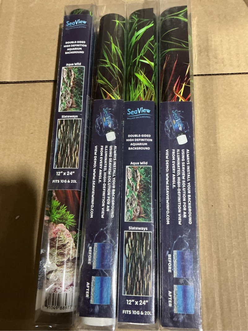 Condition photo showing New/Like New for (Similar to stock photo) (bidding on 4) SEAVIEW Brilliant Backgrounds Deep Sea Blue/Midnight Black 12\" L X 30\" W