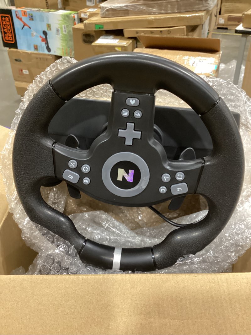 Condition photo showing Good Condition for nitho drive pro v200 pc gaming racing wheel with pedals and shifter, steering wheel compatible with pc, ps4, switch 2/switch, xbox series x|s and xbox one, 270° car driving simulator with vibration