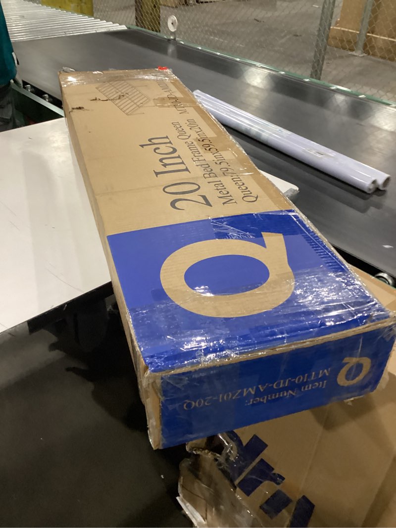 Condition photo showing New/Like New for 20 inch metal bed frame queen 