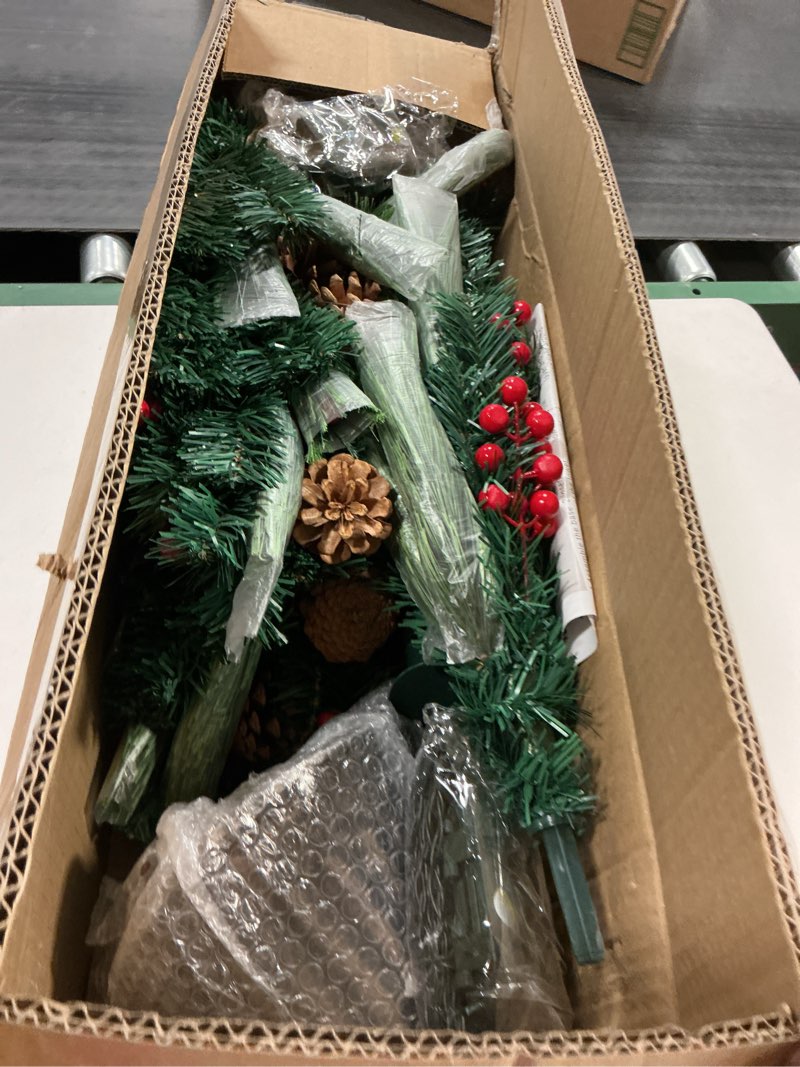 Condition photo showing New/Like New for 2 Pack Christmas Tree,3FT Artificial Christmas Entrance Tree with Ornaments and Lights Battery Oprated,Mini Xmas Trees for Front Door,Pathway, Tabletop, Entryway, Entrance Christmas Decorations