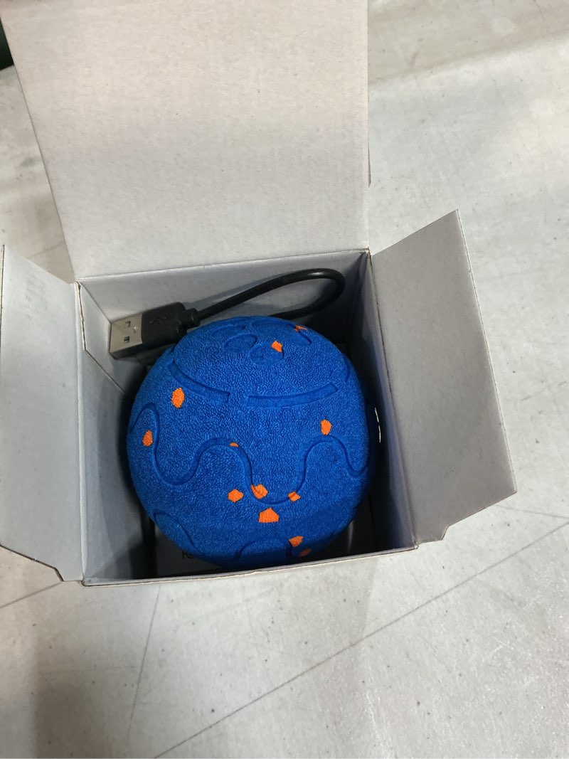 Condition photo showing As Is for Interactive Dog Ball, Smart Dog Toy for Medium and Large Dogs, Automatic Moving, Rotating & Bouncing, E-TPU Material, IP54 Waterproof, Motion-Activated Dog Stimulation Toy to Keep Them Busy Blue