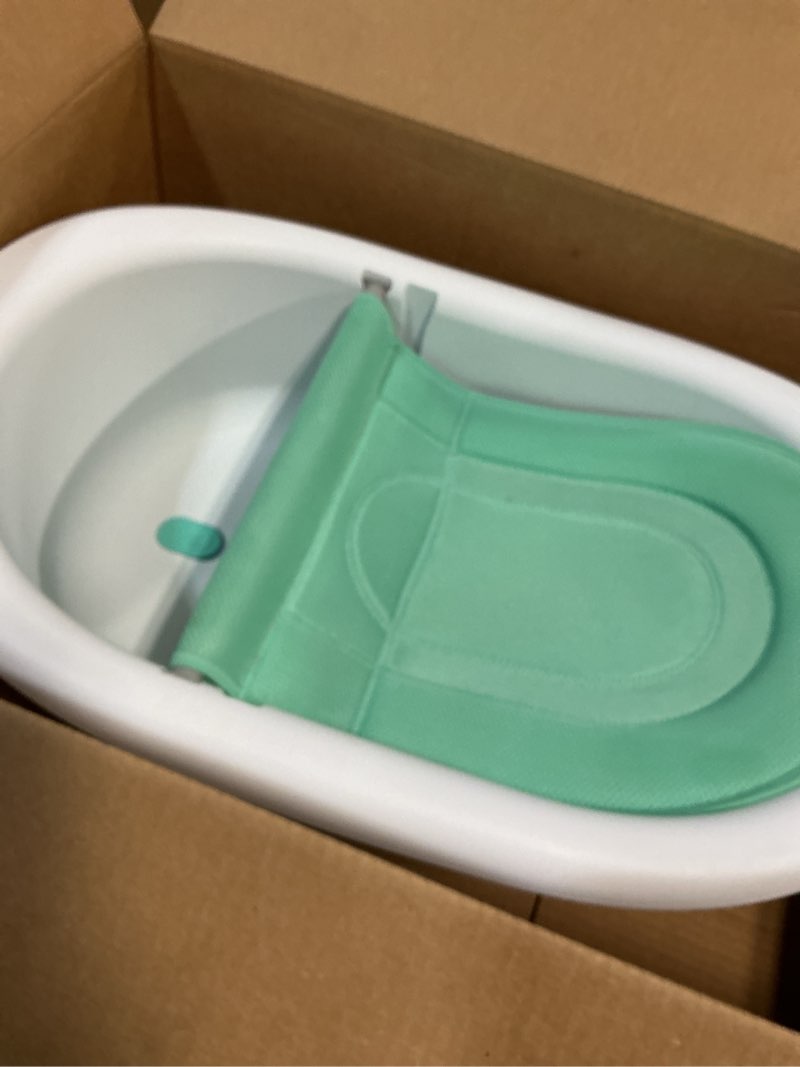 Condition photo showing New/Like New for Frida Baby 4-in-1 Grow-with-Me Baby Bathtub, Baby Tub for Newborns to Toddler with Removable Bath Seat & Backrest for Bath Support in Tub
