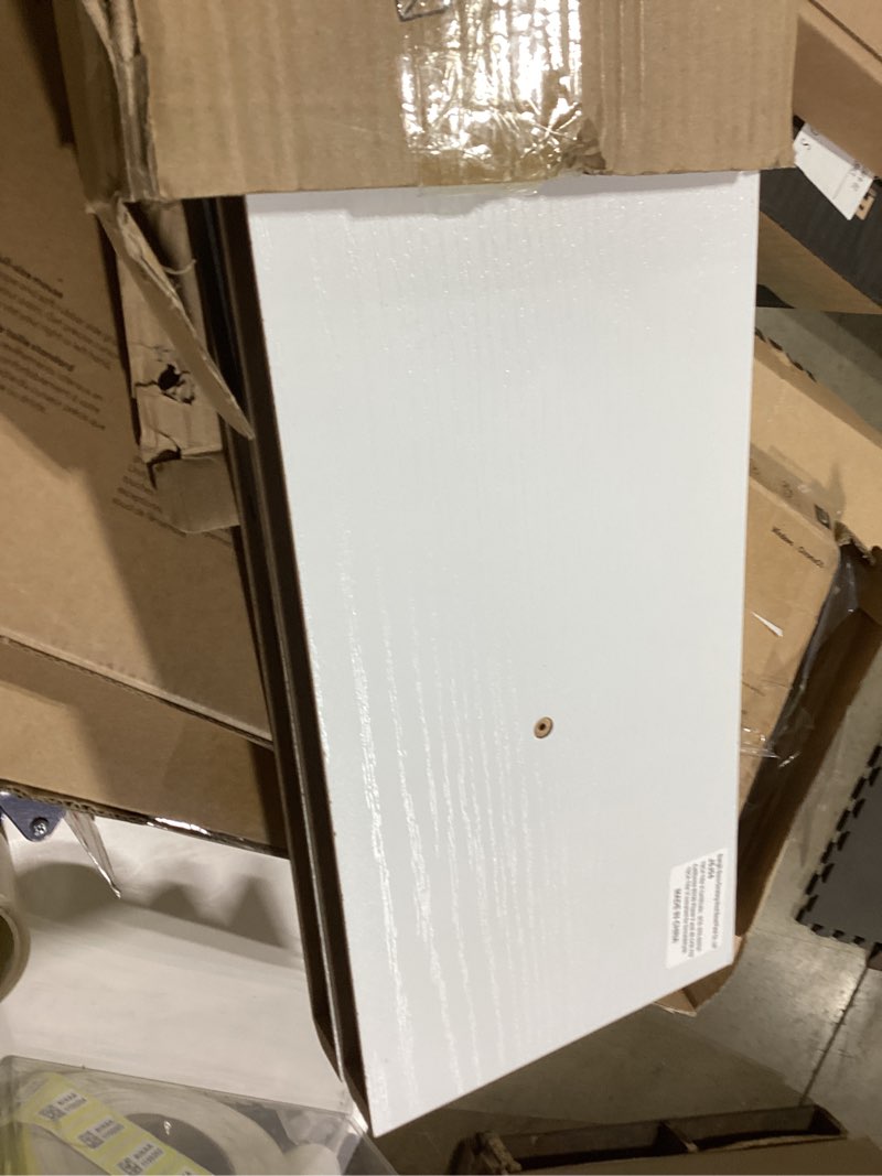 Condition photo showing Good Condition for BAYKA Floating Shelves White, 22.5 inches Rustic Wood Wall Mounted Shelves for Bathroom, Bedroom, Living Room, Kitchen & Office, Hanging Display Shelf with 22 lbs Capacity