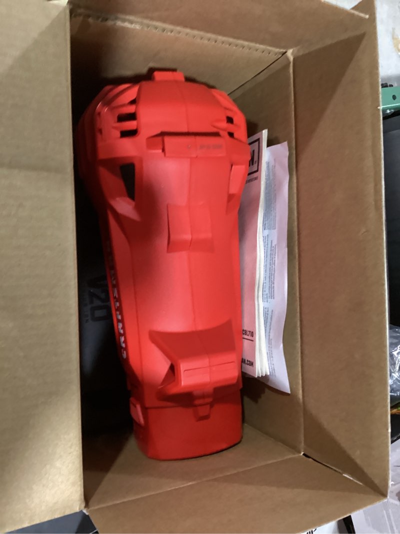 Condition photo showing Good Condition for craftsman 20v max cordless leaf blower with battery and charger, hard surface electric leaf blower,powerful up to 90 mph, red (cmcbl710d1) cordless 2ah battery kit