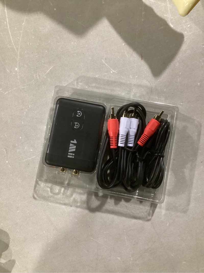 Condition photo showing Good Condition for 1Mii RCA Bluetooth 5.3 Adapter for TV, 3.5mm AUX Bluetooth Transmitter Receiver for 2 AirPods or Headphones, Home Stereo, Speakers, Projector, Treadmills, PC, with Volume Control, aptX Low Latency