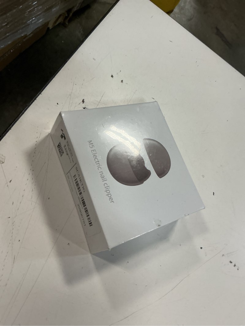 Condition photo showing New/Like New for electric automatic nail clipper with light, 2 speeds, magnetic cover, nail scraps storage, usb rechargeable, safety electric fingernail trimmer for kids, adult, seniors, men, caregivers, grey