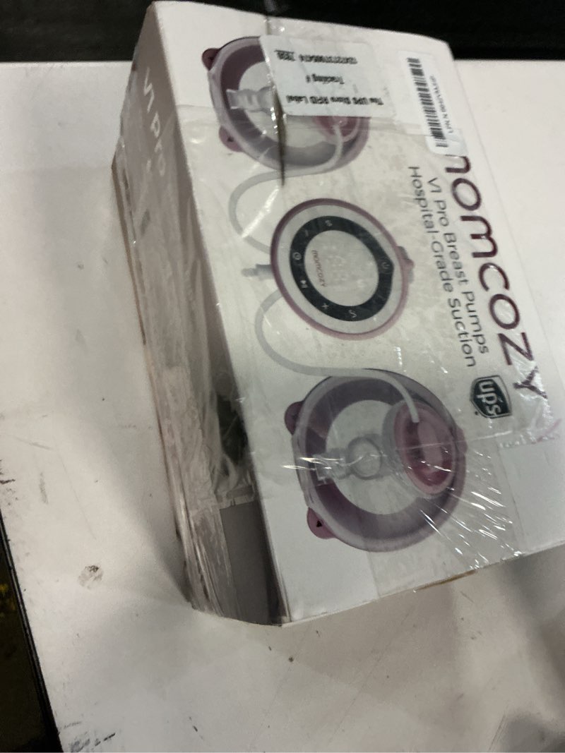 Condition photo showing New/Like New for momcozy breast pump v1 pro hospital-grade, hands-free & portable wearable pump, upgraded electric pump with 3 fine-tuned rhythms|15 levels, come with leak-proof doublefit flange, cozy red. v1 pro cozy red