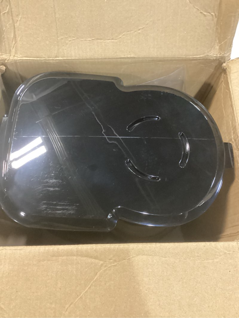 Condition photo showing As Is for black+decker 12-cup coffee maker with easy on/off switch, easy pour, non-drip carafe with removable filter basket, vortex technology, black 12-cup 12-cup