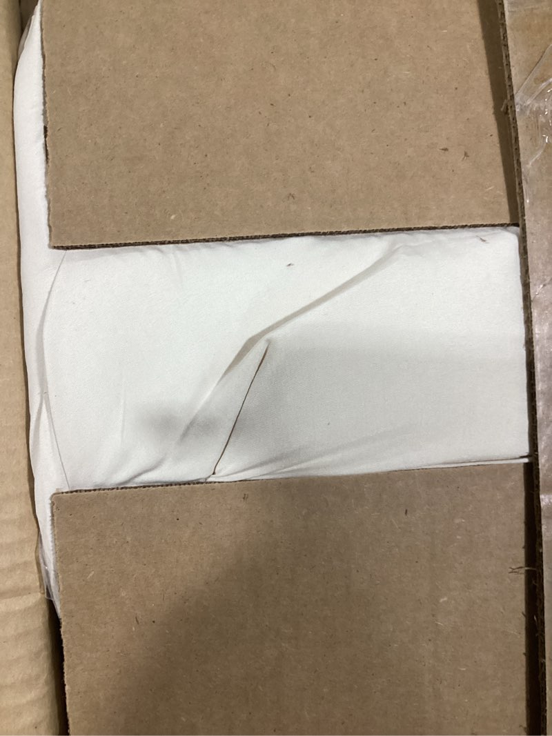 Condition photo showing As Is for Bedsure Boho Tufted Full Comforter Set - Beige Boho Bedding Comforter Sets, 3 Pieces Farmhouse Shabby Chic Embroidery Bed Set, Soft Fluffy Cozy Arch Pattern Comforter for All Seasons Full 01 - Beige - Arch Jacquard