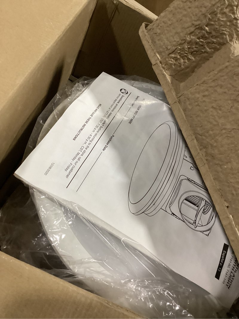 Condition photo showing As Is for Homewerks 7141-80 Bathroom Fan Integrated LED Light Ceiling Mount Exhaust Ventilation 1.1 Sones 80 CFM, White Round 80 CFM