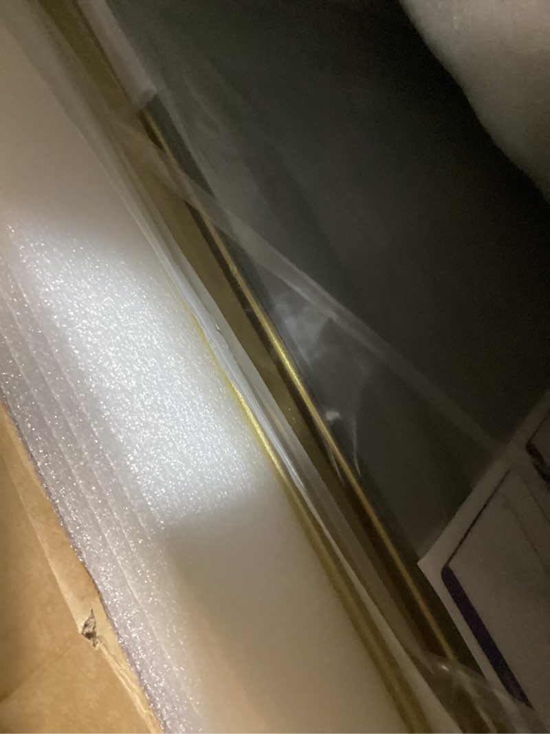 Condition photo showing Good Condition for rolove vanity mirror with lights 22"x18", lighted makeup mirror with 10x magnification, smart touch 3 colors dimmable, 360° rotation, women gift, dresser mount, bathroom (gold) gold 22"l x 18"w