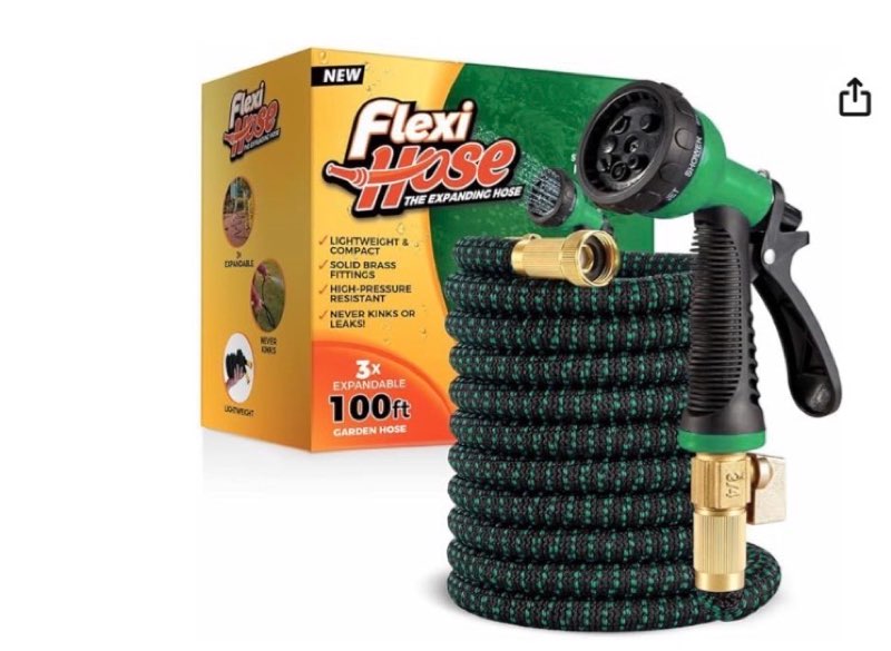 flex-able hose xtreme 1-in x 100-ft kink free woven green hose