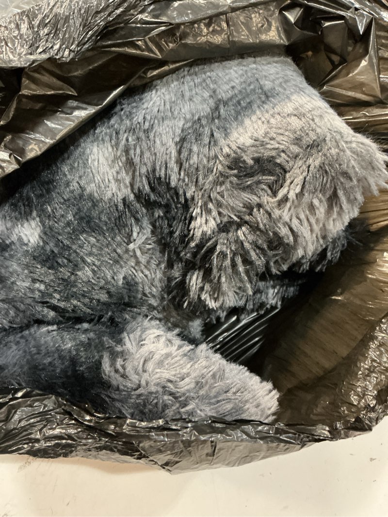 Condition photo showing Good Condition for 5x7 ft large shag rugs for bedroom living room decor for men boys, tie dyed ultra soft fluffy furry area rug for indoor floor, aesthetic carpet for home decor (dark grey) dark grey 5' x 7' (rectangular)