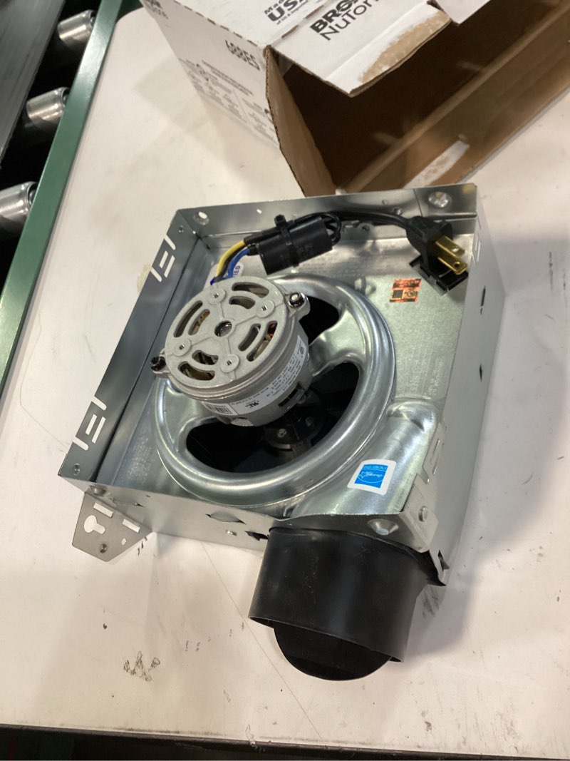 Condition photo showing As Is for 3022086 50 CFM Economy Energy Star 2-Sone Bathroom Ventilation Fan, White