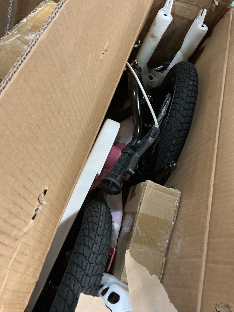 Condition photo showing Good Condition for joystar pluto 12 14 16 18 20 inch kids bike with light up training wheels, kids' bicycle for boys girls age 3-12 years, children bikes, multiple colors pink 14 inch with flash training wheels