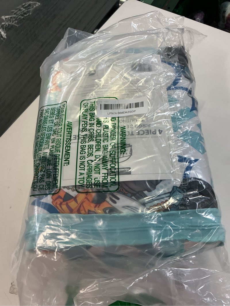 Condition photo showing Good Condition for Jay Franco Blaze and The Monster Machines Off to The Races 4 Piece Toddler Size Bed Set – Super Soft Microfiber Bed Set Includes Size Comforter & Sheet Set (Official Blaze Product) 4 Piece Toddler Blue - Blaze